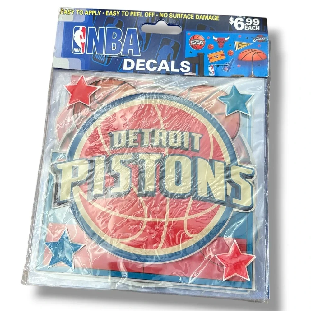 NBA Detroit Pistons Wall Decals Novelty Inc 2007 Basketball Stickers NOS